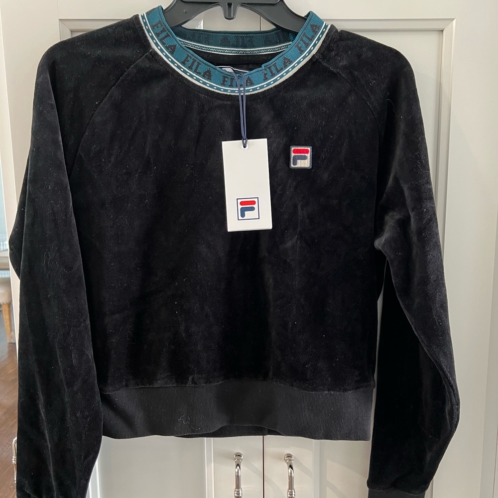 Fila Dina velour crew L/S top